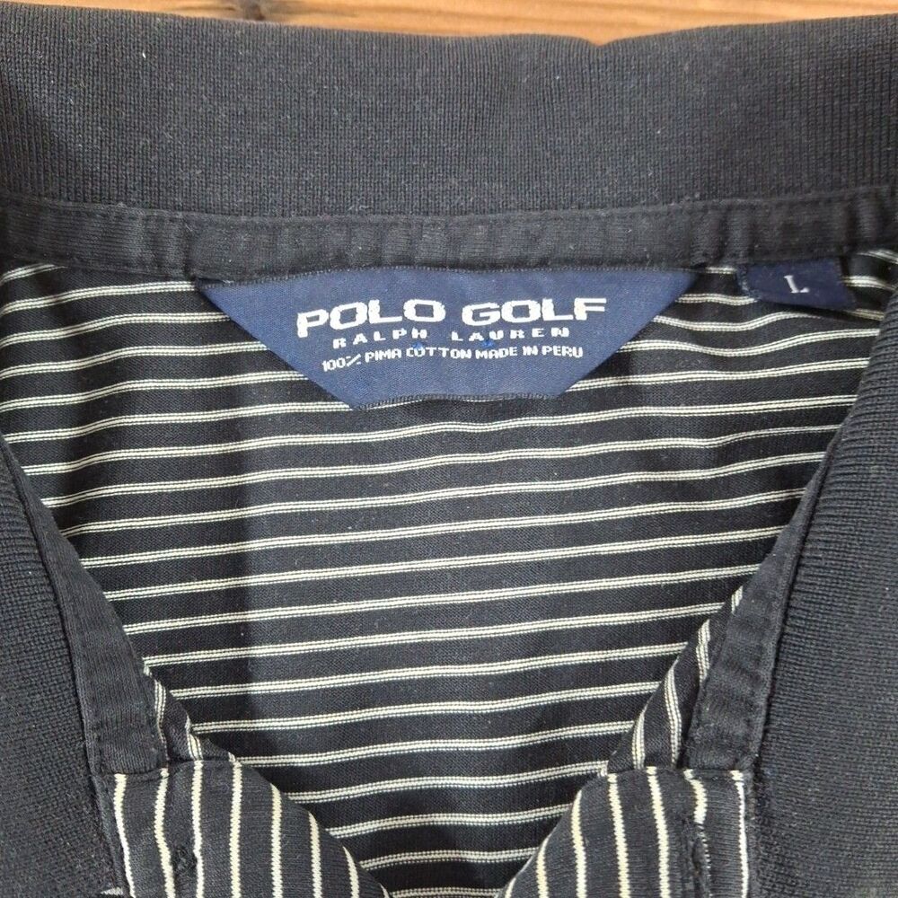 Vintage Polo Golf Ralph Lauren  Large 1891 Bee Logo Mrns Stripef